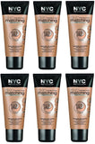 NYC Skin Matching Foundation, 689 Medium To Deep CHOOSE YOUR PACK, Foundation, Nyc, makeupdealsdirect-com, Pack of 6, Pack of 6
