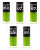 Maybelline Colorshow Nail Polish, 340 Go Go Green Choose Your Pack, Nail Polish, Maybelline, makeupdealsdirect-com, Pack of 5, Pack of 5