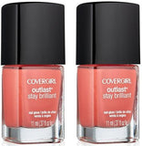 Covergirl Outlast Stay Brilliant Nail Polish, 250 My Papaya Choose Your Pack, Nail Polish, Covergirl, makeupdealsdirect-com, Pack of 2, Pack of 2
