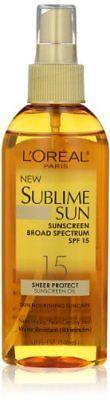 L'Oreal Paris Sublime Suncare Advanced Sunscreen Oil Spray SPF 15, 5.0 Ounce, Other Sun Protection & Tanning, L'Oreal Paris, makeupdealsdirect-com, [variant_title], [option1]