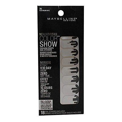 3 Pack- Maybelline Color Show Fashion Prints Nail Stickers #70 Platimun Nyc, Nail Polish, Maybelline, makeupdealsdirect-com, [variant_title], [option1]
