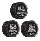 Maybelline New York Color Tattoo Eye Shadow, 30 Black Mystery CHOOSE YOUR PACK, Eye Shadow, Maybelline, makeupdealsdirect-com, Pack of 3, Pack of 3