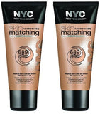 NYC Skin Matching Foundation, 689 Medium To Deep CHOOSE YOUR PACK, Foundation, Nyc, makeupdealsdirect-com, Pack of 2, Pack of 2