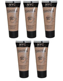 NYC Skin Matching Foundation, 687 Light To Medium CHOOSE YOUR PACK, Foundation, Nyc, makeupdealsdirect-com, Pack of 5, Pack of 5