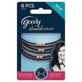 Goody Ouchless Hair Bands, Ties, And Accessories, Hair Ties & Styling Accs, reddonut, makeupdealsdirect-com, Ponytailer/Bracelet (gold beads), 06065, Ponytailer/Bracelet (gold beads), 06065