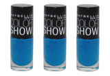Maybelline Color Show Nail Polish, 990 Azure Seas Choose Your Pack, Nail Polish, Maybelline, makeupdealsdirect-com, Pack of 3, Pack of 3