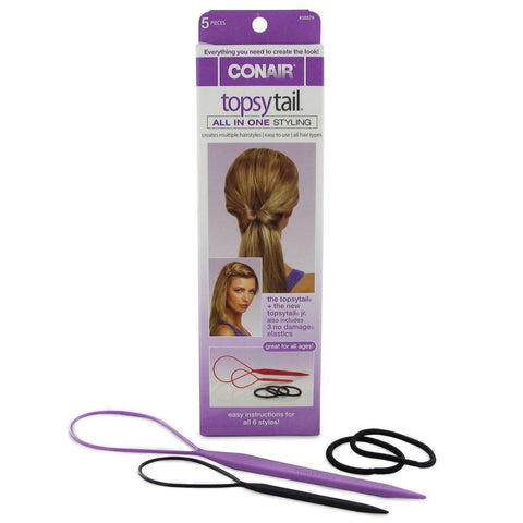 Conair Topsy Tail 5 Pieces, Creates Multiple Hairstyles, Hair Ties & Styling Accs, Conair, makeupdealsdirect-com, [variant_title], [option1]