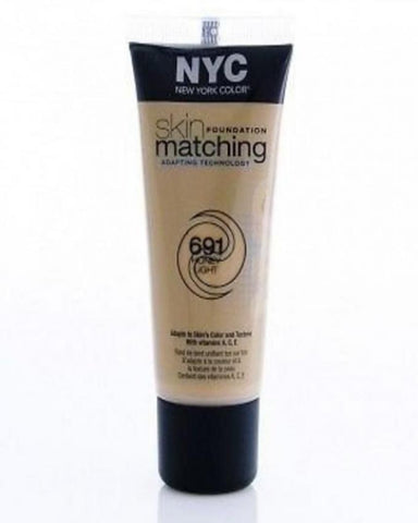 Nyc New York Color Skin Matching Foundation, 691 Honey Light, Foundation, NYC, makeupdealsdirect-com, [variant_title], [option1]