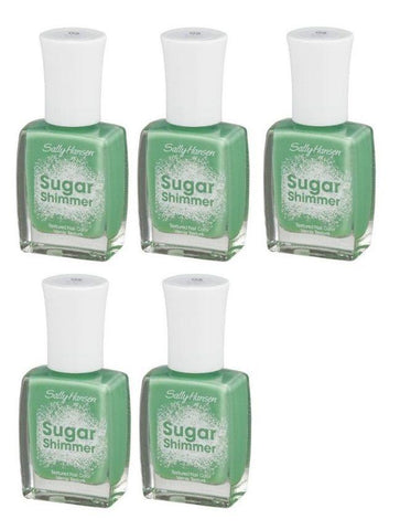 Lot Of 5 - Sally Hansen Sugar Shimmer Textured Nail Polish 05 Mint Tint, Nail Polish, Sally Hansen, makeupdealsdirect-com, [variant_title], [option1]