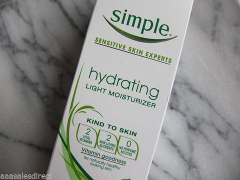 Simple Hydrating Light Moisturizer Sensitive Vitamin B5 Lotion Cream 12hrs, Moisturizers, Simple, makeupdealsdirect-com, [variant_title], [option1]