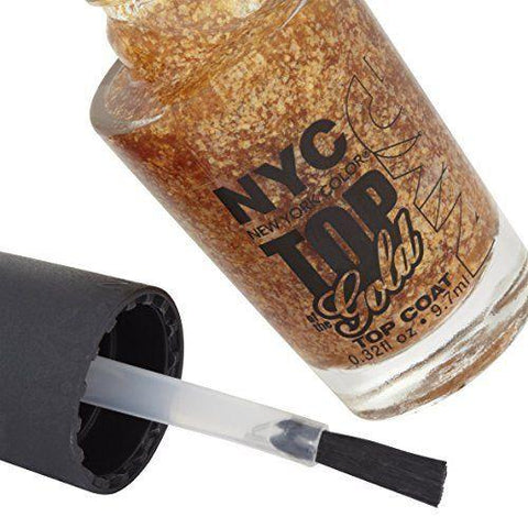 NYC MADE IN FRANCE  TOP OF GOLD TOP COAT NAIL LACQUER  ENAMEL, Nail Polish, NYC, makeupdealsdirect-com, [variant_title], [option1]
