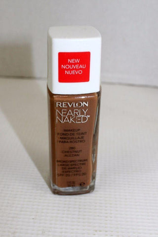 Revlon 280 Chestnut, 1 Fluid Nearly Naked Liquid Makeup Broad Spectrum,, Foundation, Revlon, makeupdealsdirect-com, [variant_title], [option1]