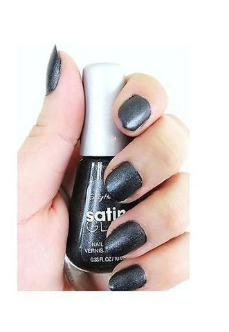 Sally Hansen #08 Silk Onyx Satin Glam Nail Color Polish, Nail Polish, Sally Hansen, makeupdealsdirect-com, [variant_title], [option1]