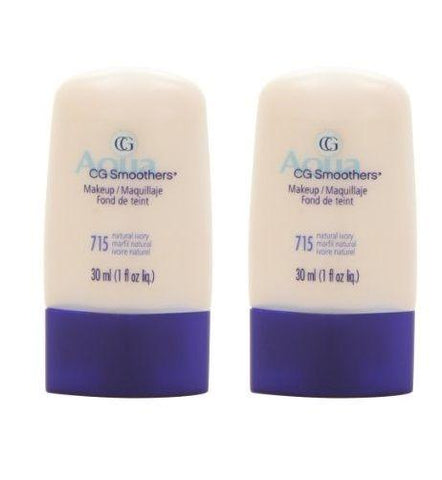 Lot Of 2 - Covergirl Smoothers Liquid Make Up, Natural Ivory 715, Foundation, COVERGIRL, makeupdealsdirect-com, [variant_title], [option1]