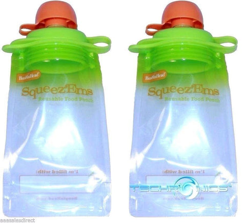 2 Pack Booginhead Squeezems Travel Easy Fill Safe Bpa Free Reusable Food Pouches, Breast Milk Storage, BOOGINHEAD, makeupdealsdirect-com, [variant_title], [option1]