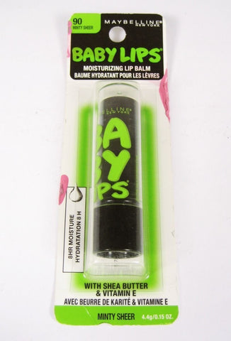 Maybelline Baby Lips Moisturizing Lip Balm 90 Minty Sheer *SEALED*, Lip Balm & Treatments, Maybelline, makeupdealsdirect-com, [variant_title], [option1]
