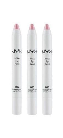 Lot Of 3 - Nyx Jumbo Eye Pencil Shadow Liner 605 Strawberry Milk, Eye Shadow, NYX, makeupdealsdirect-com, [variant_title], [option1]