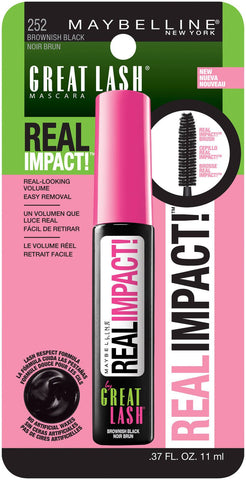 Maybelline Great Lash Real Impact Washable Mascara, Brownish Black, Mascara, Maybelline, makeupdealsdirect-com, [variant_title], [option1]