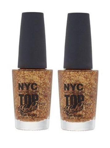 LOT OF 2 - N.Y.C. New York Color Minute Nail Enamel, Top Of The Gold, Manicure/Pedicure Tools & Kits, NYC, makeupdealsdirect-com, [variant_title], [option1]