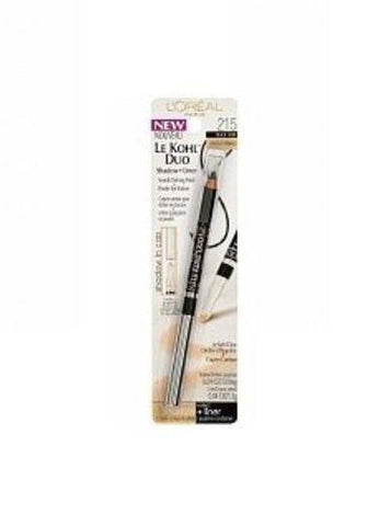 1 L'oreal Le Kohl Duo Defining Pencil + Powder Eyeshadow Black Vanilla 215, Eye Shadow, L'Oreal, makeupdealsdirect-com, [variant_title], [option1]
