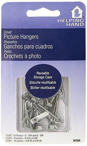Helping Hand Picture Hangers, Small, 16 Count, Hooks & Hangers, Helping Hand, makeupdealsdirect-com, [variant_title], [option1]