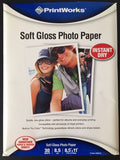 Printworks Photo Paper in a Variety of Finishes, 8.5'' X 11'' (Choose Your Type), Printers, Does Not Apply, makeupdealsdirect-com, Soft Gloss, 30 Sheets, 8.5mil, Soft Gloss, 30 Sheets, 8.5mil