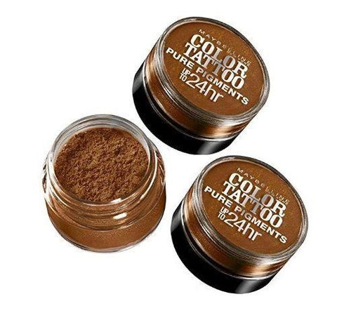 Lot of 3 - Maybelline Color Tattoo Pure Pigments Eye Shadow #35 Breaking Bronze, Eye Shadow, Maybelline, makeupdealsdirect-com, [variant_title], [option1]