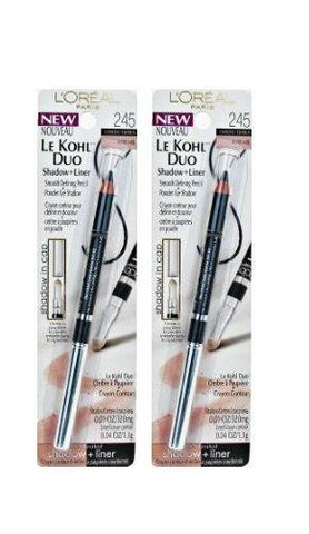 Lot Of 2 -L'Oreal Le Kohl Duo Shadow And Liner, Charcoal/honey, 0.05 Ounce, Blush, L'Oreal, makeupdealsdirect-com, [variant_title], [option1]