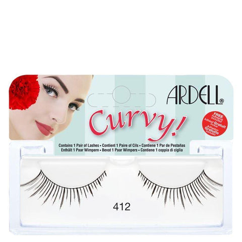 Ardell Curvy Lashes 412 Black, False Eyelashes & Adhesives, Ardell, makeupdealsdirect-com, [variant_title], [option1]