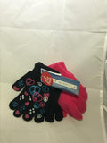 Winter Essentials 2 Pack Gloves, Neckwarmer, Scarves, Gloves, Gloves & Mittens, reddonut, makeupdealsdirect-com, Black And Pink Gloves, Black And Pink Gloves