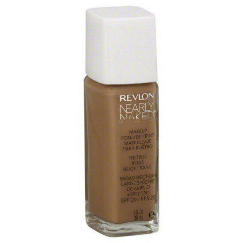 Revlon Nearly Naked Liquidmakeup Broadspectrum Spf20 190 True Beige "Your Pack", Foundation, Revlon, makeupdealsdirect-com, PACK 1, PACK 1