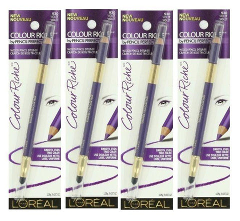 Lot of 4 - L'oreal Colour Riche Wood Pencil Eyeliner #930 Violet, Eyeliner, L'OREAL, makeupdealsdirect-com, [variant_title], [option1]