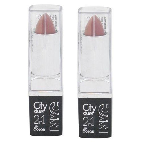 Lot Of 2 -n.y.c. / Nyc City Duet  2 In 1 Lip Color Lipstick #429 The Cafe Cuties, Lipstick, NYC, makeupdealsdirect-com, [variant_title], [option1]