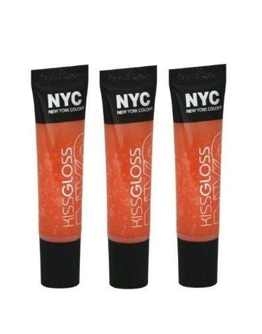 LOT OF 3 - N.Y.C. / NYC Kiss Gloss #534 Tribeca Tangerine, Lip Gloss, NYC, makeupdealsdirect-com, [variant_title], [option1]
