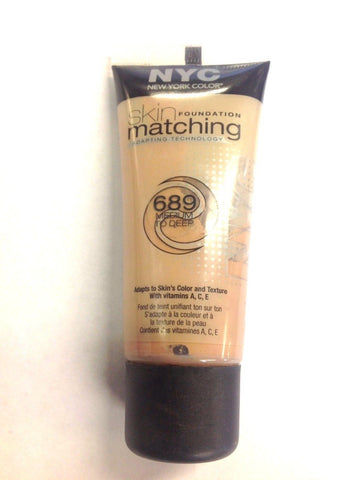 NYC Skin Matching Foundation With Adapting Technology 689 Medium To Deep, Foundation, NYC, makeupdealsdirect-com, [variant_title], [option1]