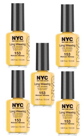 Lot Of 5 - Nyc Long Wearing Nail Enamel - Midtown Mimosa, Nail Polish, NYC, makeupdealsdirect-com, [variant_title], [option1]