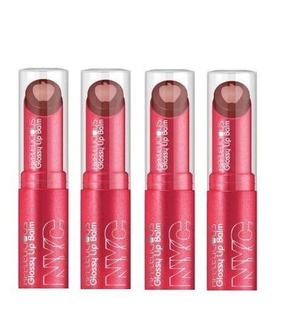 Lot of 4 - Nyc New York Color Applelicious Glossy Lip Balm Chocolate Apple 352, Lip Gloss, NYC, makeupdealsdirect-com, [variant_title], [option1]