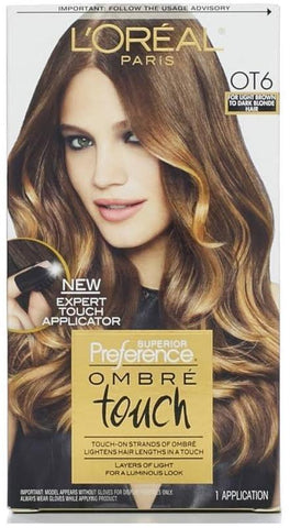 L'Oreal Superior Preference Ombre Touch Hair Color OT6 Light Brown To Dark Blond, Hair Color, L'Oréal Paris, makeupdealsdirect-com, PACK OF 1, PACK OF 1