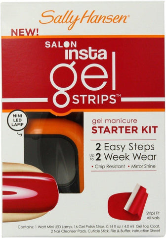 Sally Hansen Salon Insta Gel Strips Starter Kit, Color: Red My Lips 40296, Nail Polish, Sally Hansen, makeupdealsdirect-com, [variant_title], [option1]