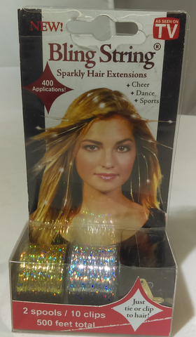 Bling String Sparkly Hair Extension 400 Applications (Pick Yours), Hair Extensions, reddonut, makeupdealsdirect-com, Gold and Silver, Gold and Silver