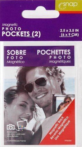 Snap Magnetic Photo Pockets 2-Pack, 2-1/2-Inch By 3-1/2-Inch, Frames, Snap, makeupdealsdirect-com, [variant_title], [option1]