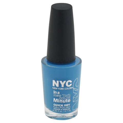 NYC In A Minute Quick Dry Nail Polish WATER STREET BLUE 296, Nail Polish, NYC, makeupdealsdirect-com, [variant_title], [option1]