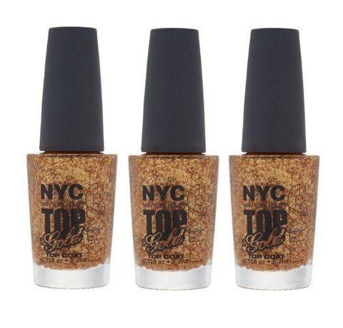 LOT OF 3 - N.Y.C. New York Color Minute Nail Enamel, Top of the gold, Manicure/Pedicure Tools & Kits, NYC, makeupdealsdirect-com, [variant_title], [option1]