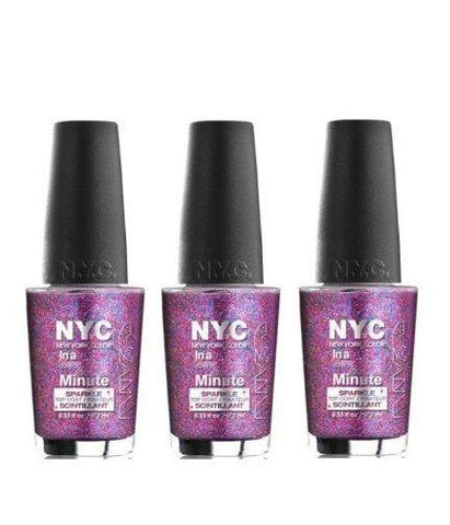 Lot of 3 - New York Color in a New York Color Minute Nail Polish Big City Dazzle, Nail Polish, NYC, makeupdealsdirect-com, [variant_title], [option1]