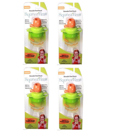8 Pack Booginhead Squeezems Travel Easy Fill Safe Bpa Free Reusable Food Pouches, [product_type], Booginhead, makeupdealsdirect-com, [variant_title], [option1]