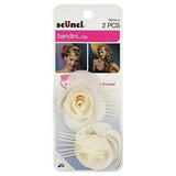 Scunci Bendini Clip 2 Pieces, Choose Your Color, Hair Accessories, Scunci, makeupdealsdirect-com, White Flowers, White Flowers