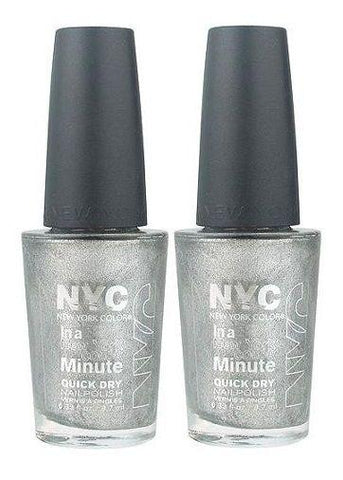 Lot Of 2 - Nyc In A New York Color Minute Nail Polish #292 Tribeca Silver, Nail Polish, NYC, makeupdealsdirect-com, [variant_title], [option1]