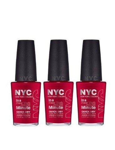 Lot of 3 - New York Color in a New York Color Minute Nail Polish Madison Avenue, Nail Polish, NYC, makeupdealsdirect-com, [variant_title], [option1]