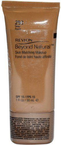 Revlon Beyond Natural Skin Matching MakeUp Foundation SPF 15 #250 Deep, Foundation, Revlon, makeupdealsdirect-com, [variant_title], [option1]