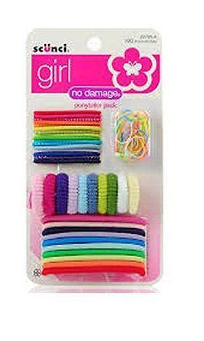 Scunci Girl Ponytailer Pack 100Pcs, Hair Ties & Styling Accs, Scunci, makeupdealsdirect-com, [variant_title], [option1]
